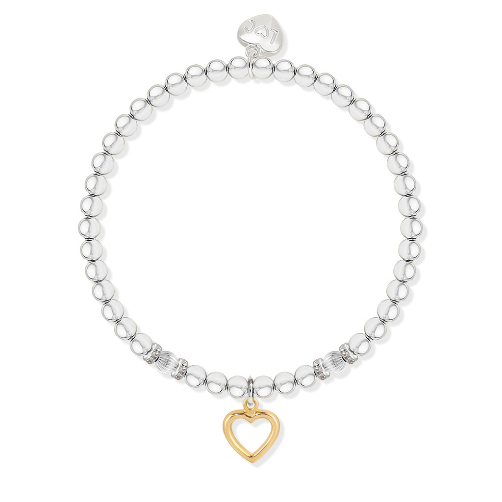 Silver and gold charm bracelet with Christmas sleeve - Mum