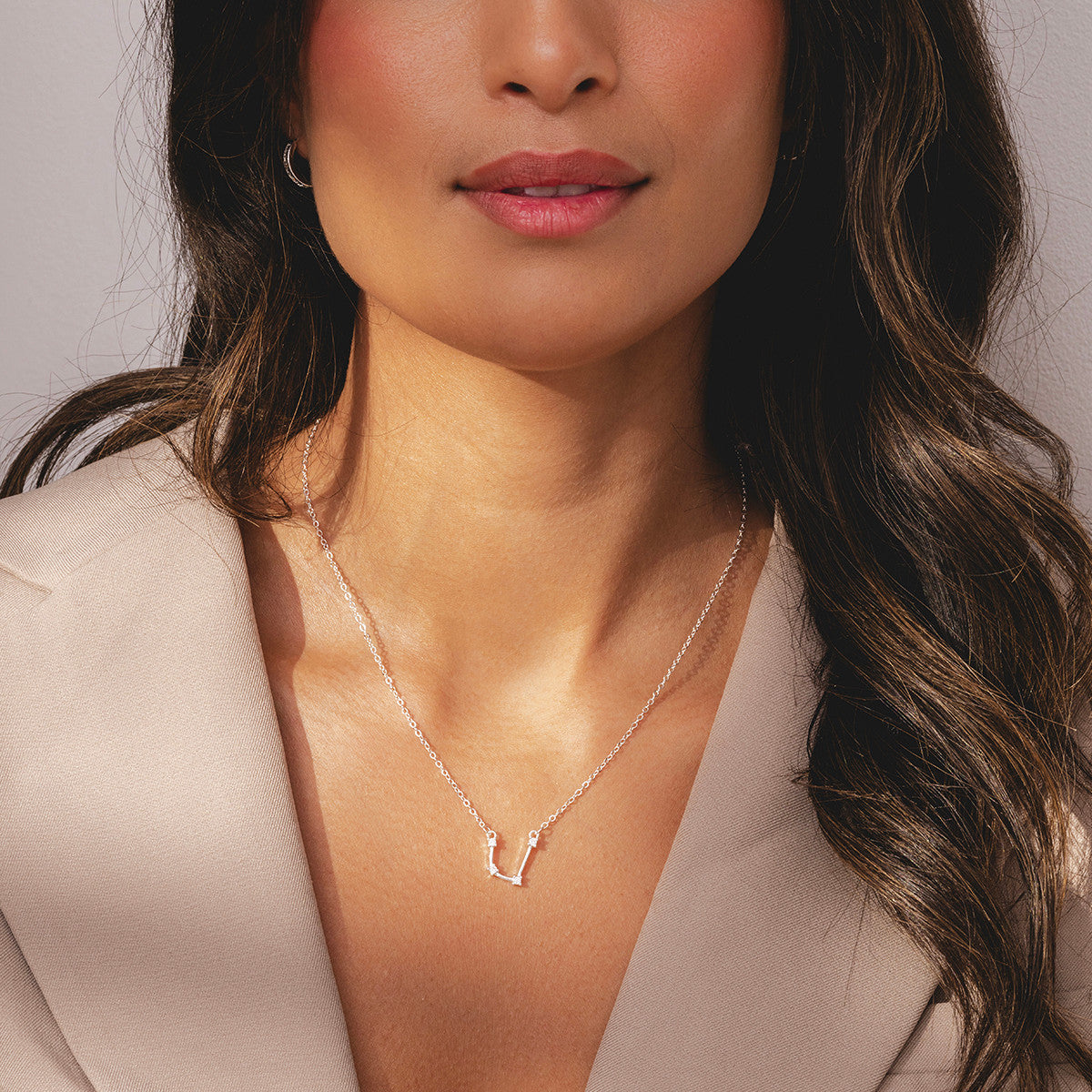 Aquarius Silver Zodiac Constellation Necklace