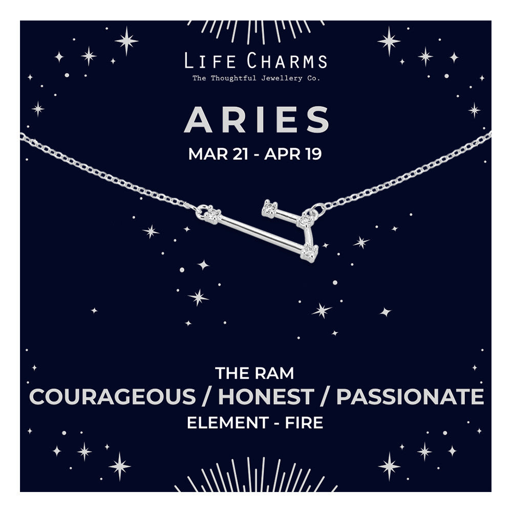 Aries Silver Zodiac Constellation Necklace