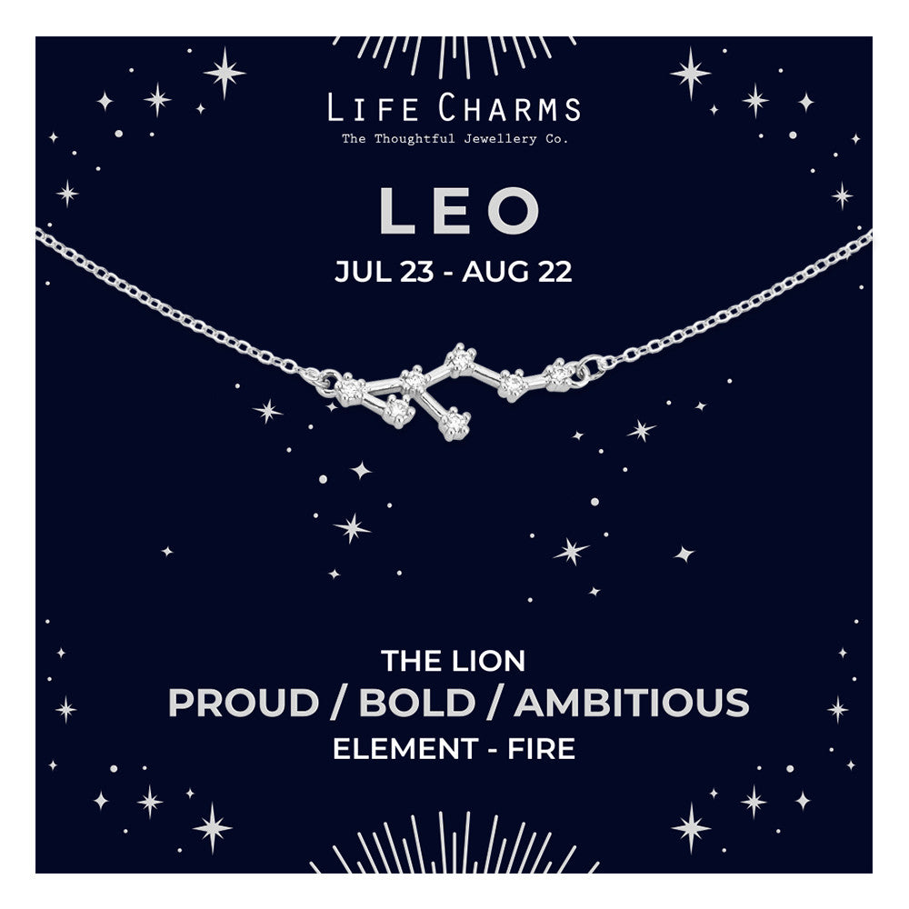 Leo Silver Zodiac Constellation Necklace