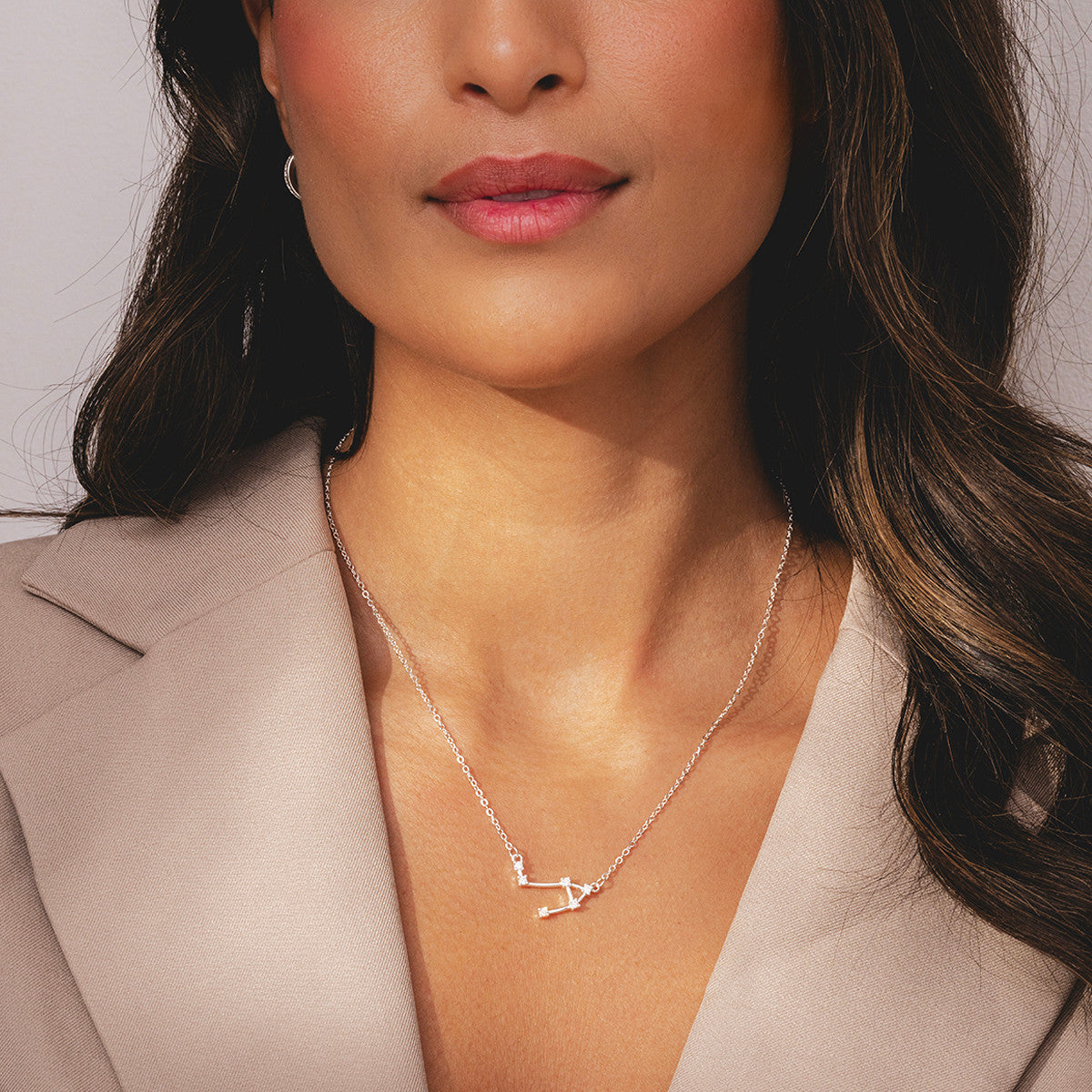 Libra Silver Zodiac Constellation Necklace