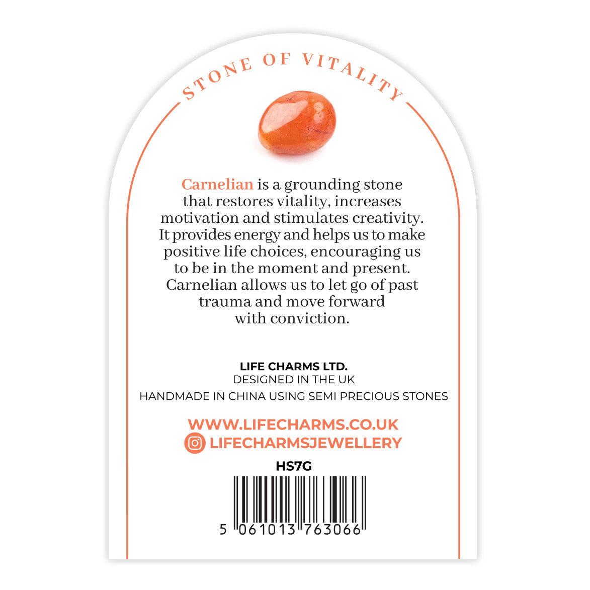 Carnelian & gold beads healing crystals bracelet