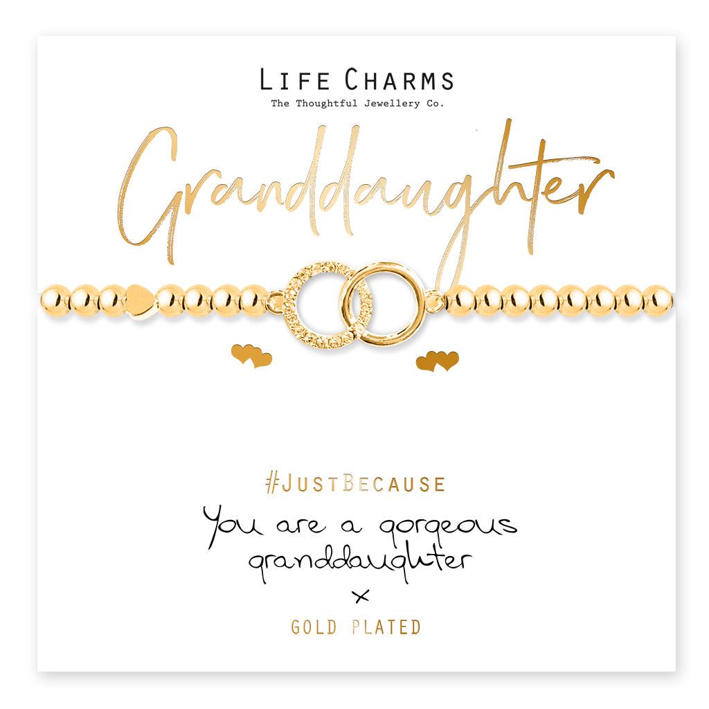 Granddaughter gold charm bracelet
