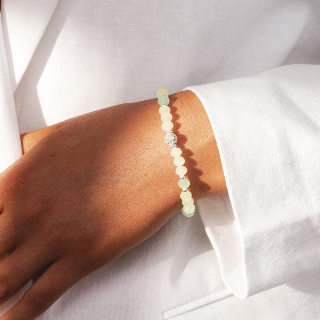 Happy Birthday - Mint crystal affirmation bracelet