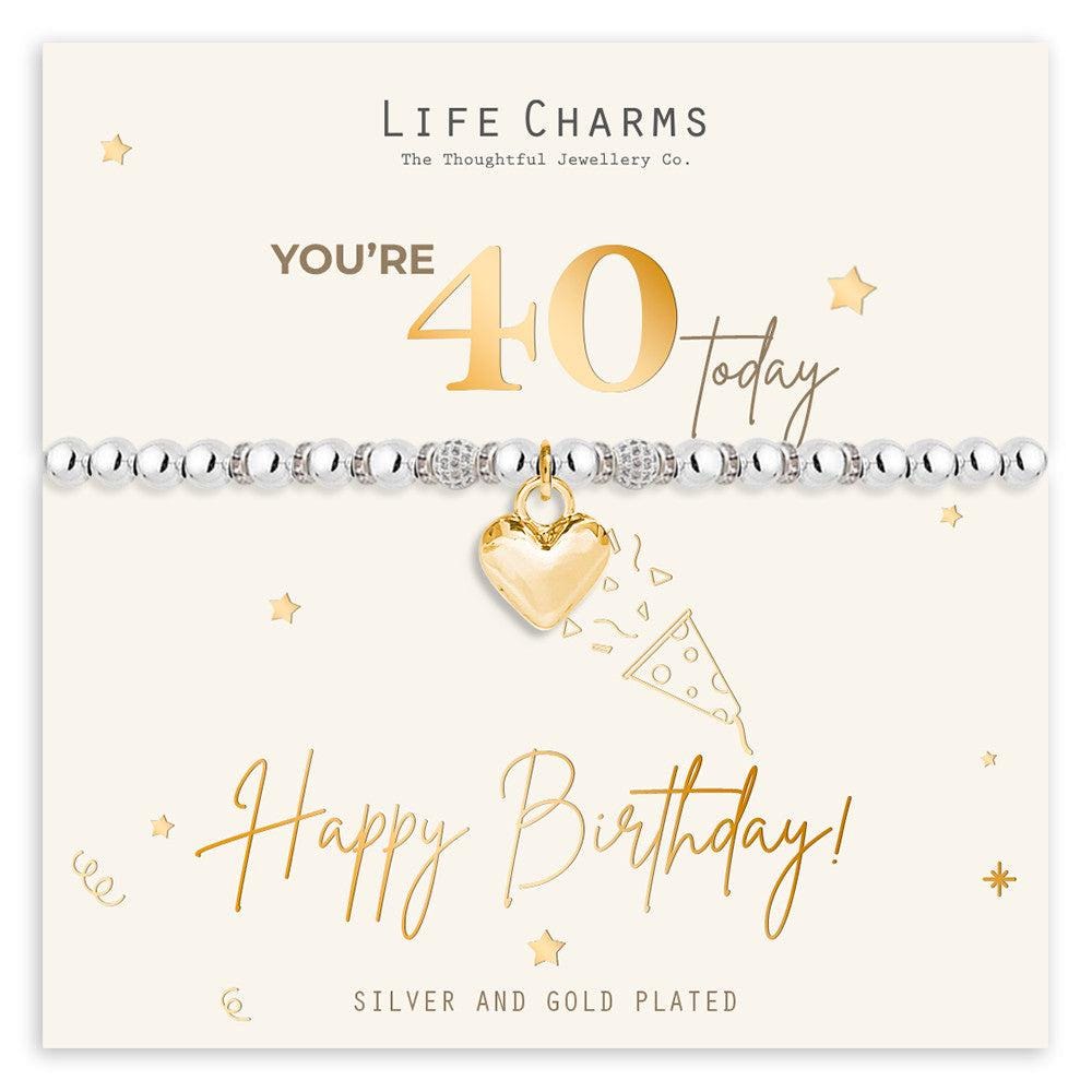 Happy 40th Birthday bracelet