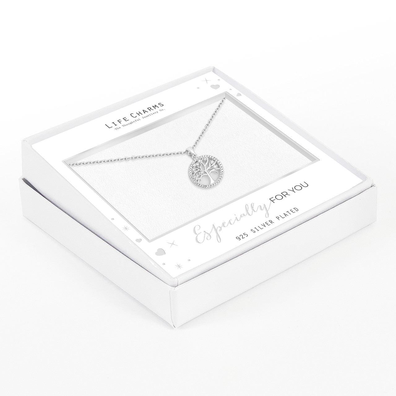 Family tree pendant necklace