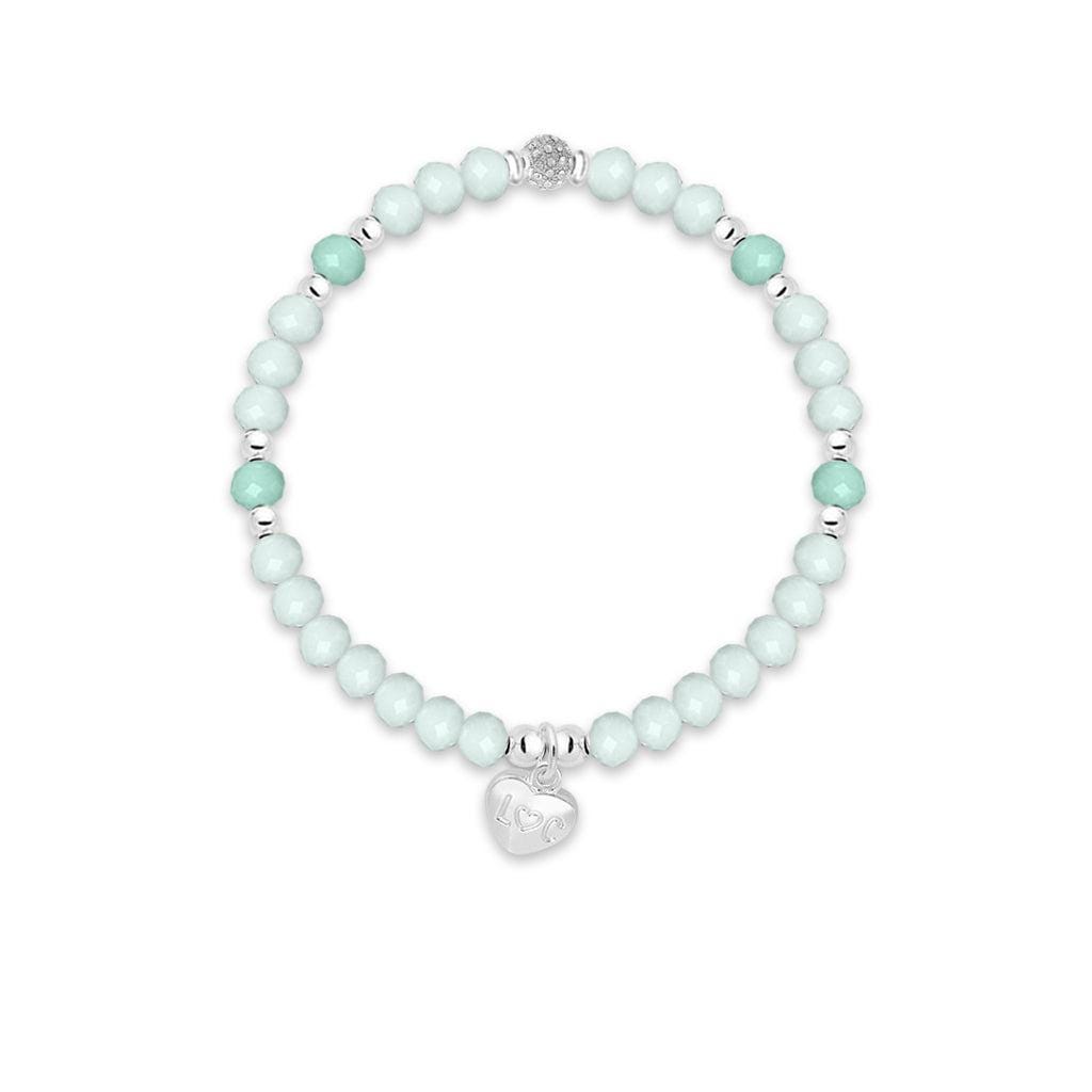 Happy Birthday - Mint crystal affirmation bracelet