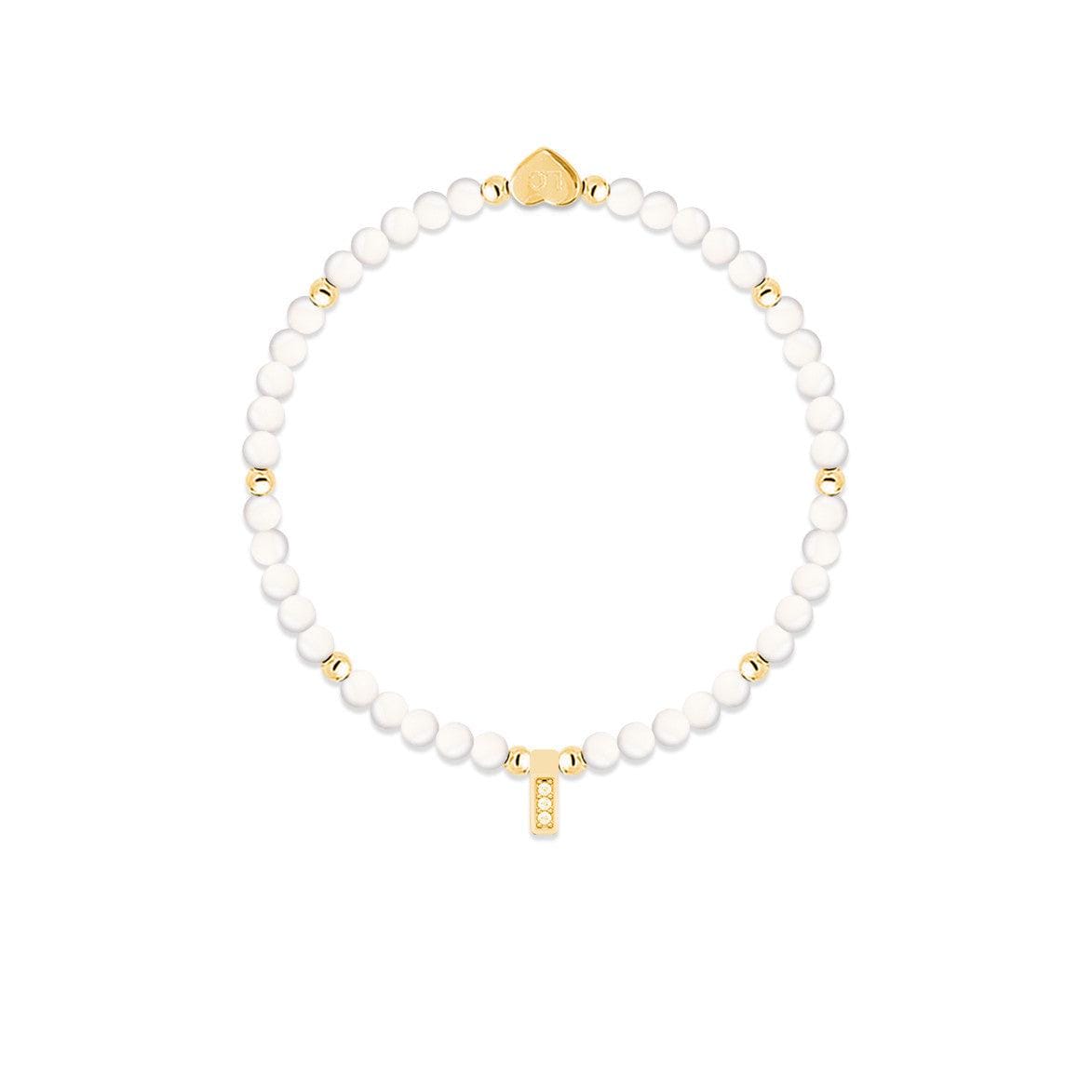 Moonstone & gold beads healing crystals bracelet