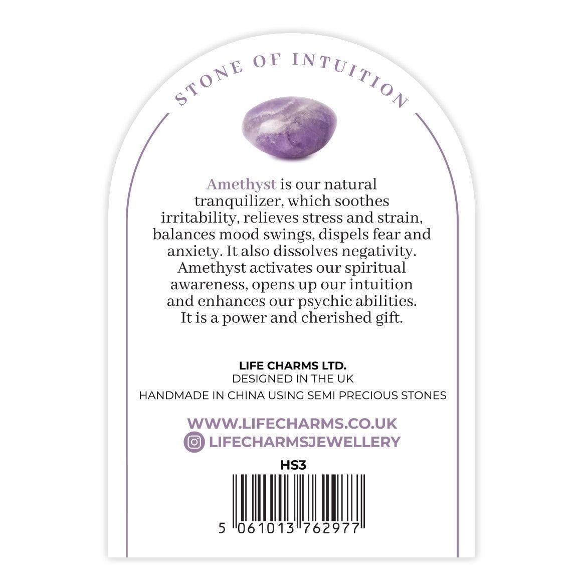 Amethyst & silver beads healing crystals bracelet