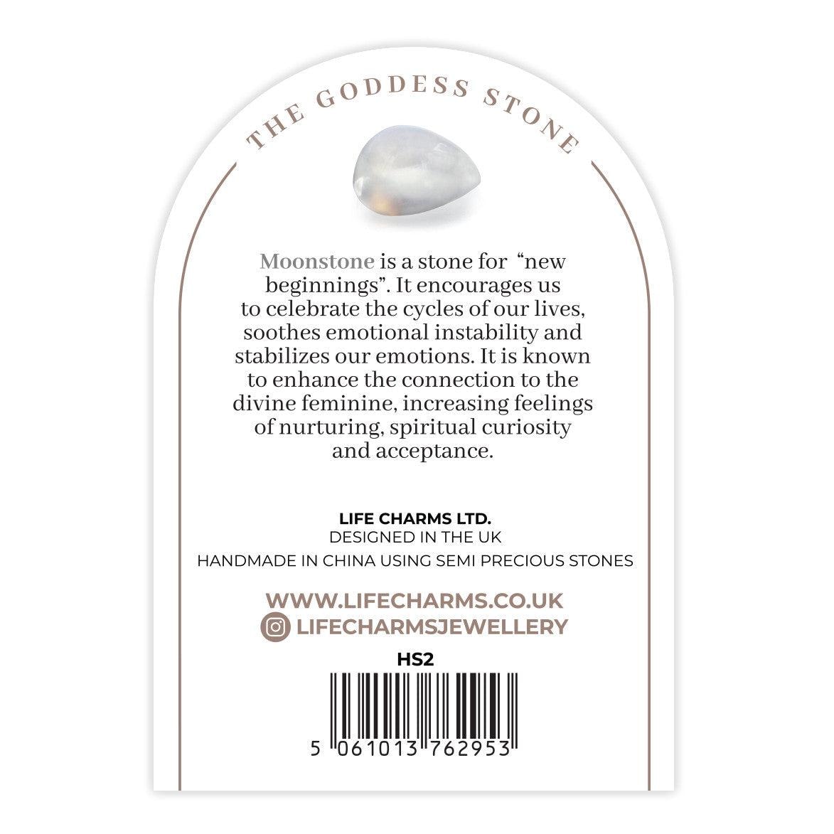 Moonstone & silver beads healing crystals bracelet