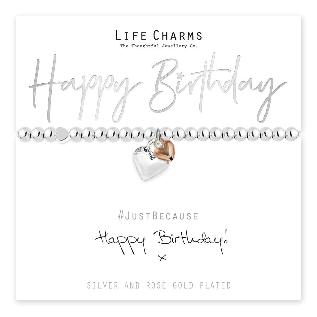 Life Charms 'I Wanted To Say THANK YOU' Beaded Bracelet – Silver Plated, Gift Boxed