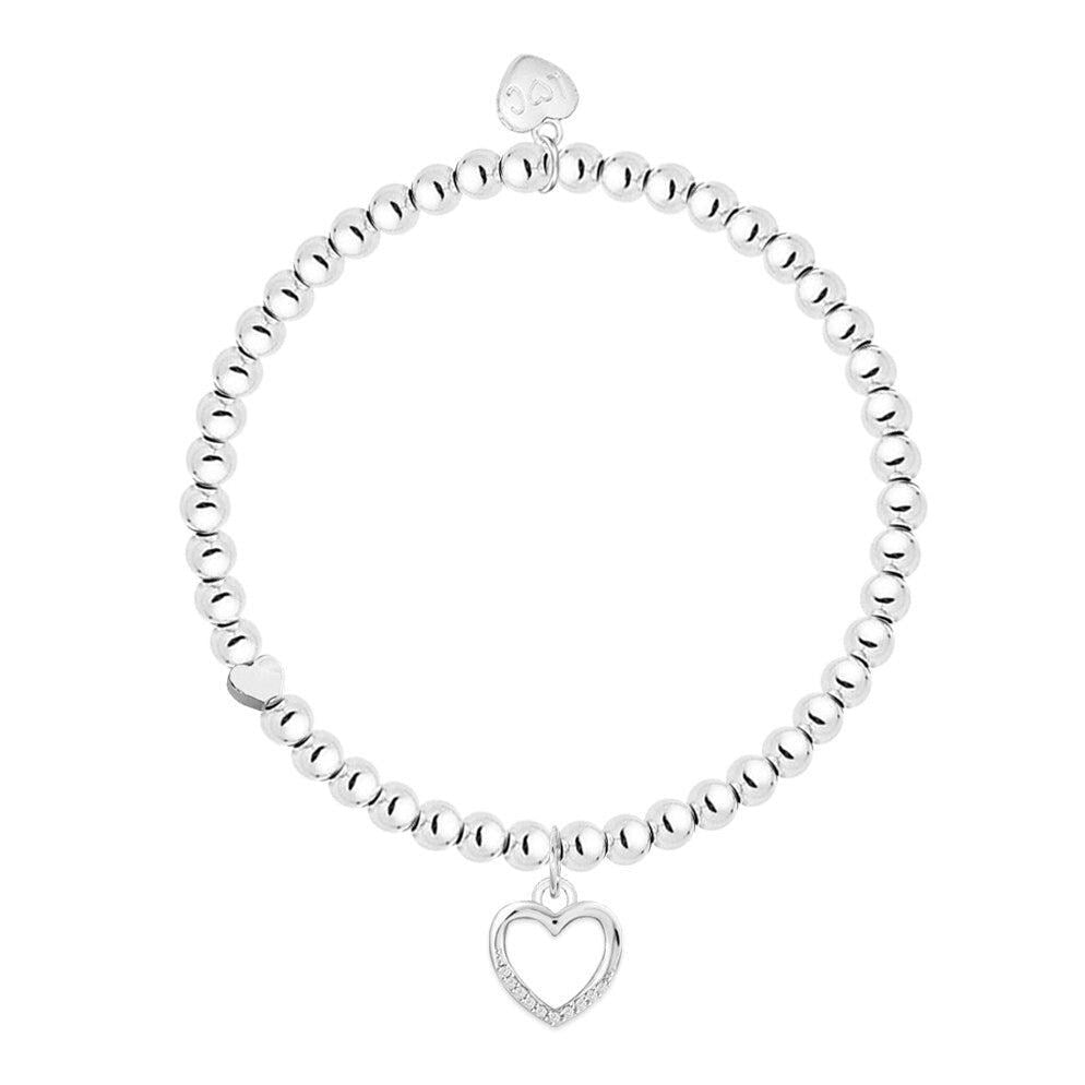 Cousin Sparkling Heart Charm Bracelet