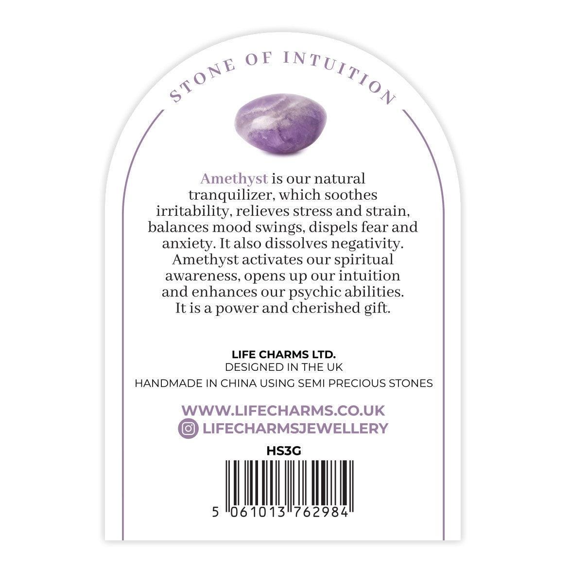 Amethyst & gold beads healing crystals bracelet