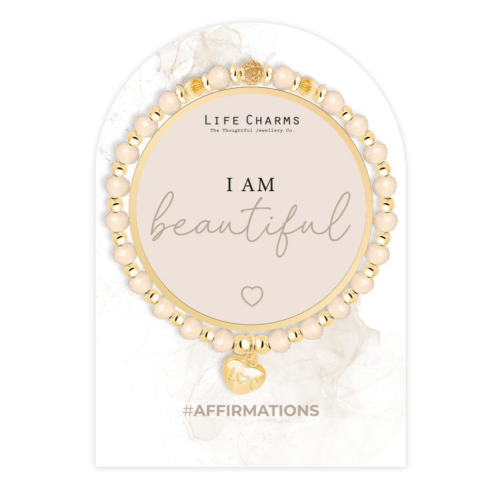 Affirmation bracelet - I am beautiful