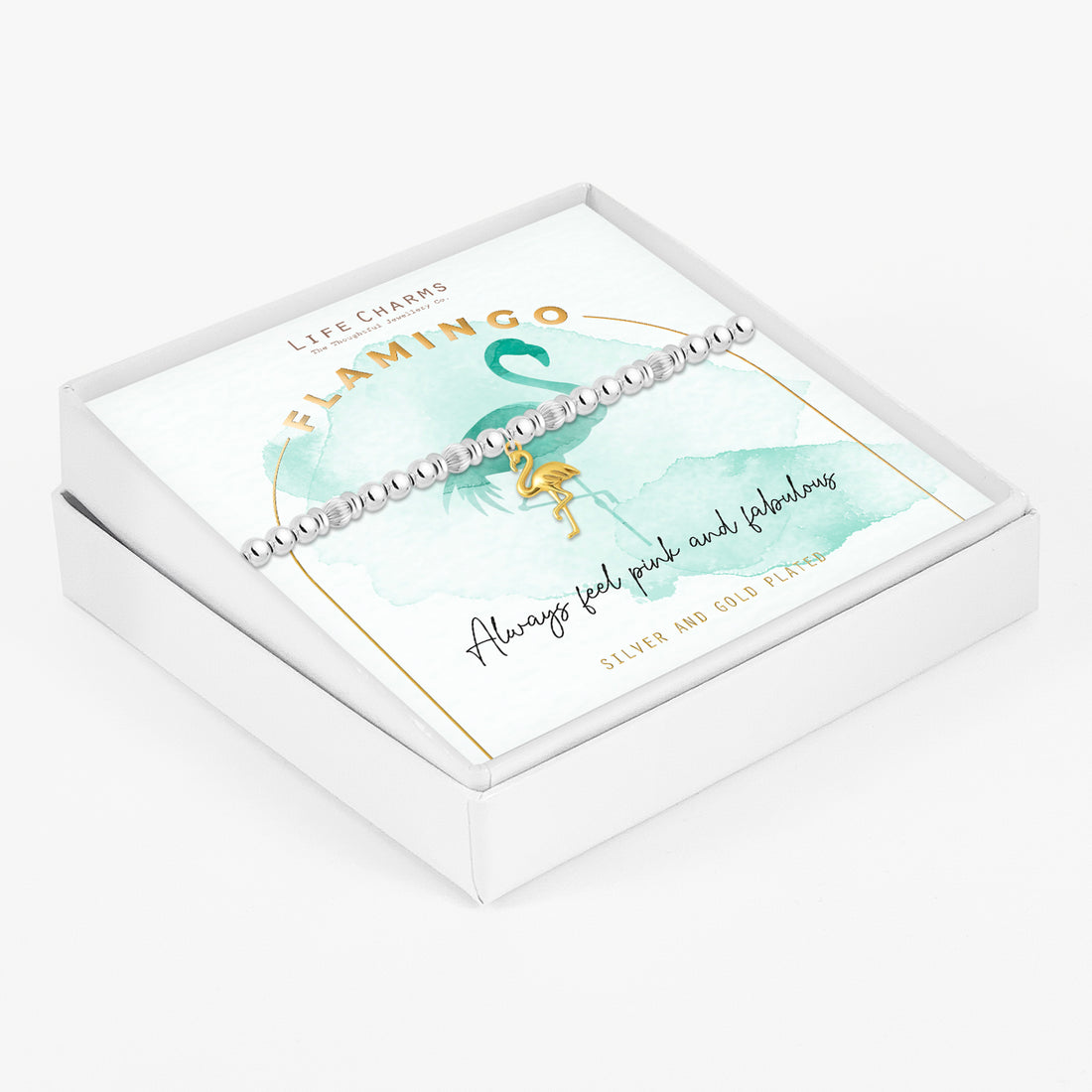 Animal charm bracelet - Flamingo