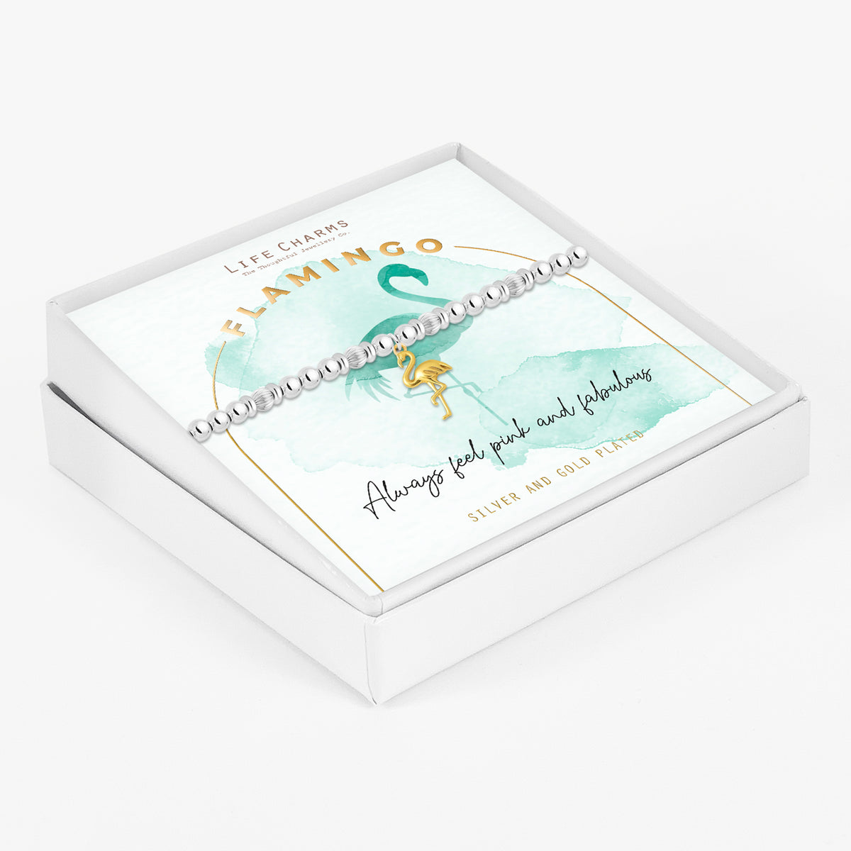 Animal charm bracelet - Flamingo
