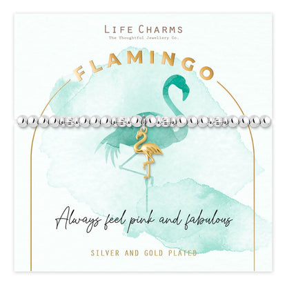 Animal charm bracelet - Flamingo