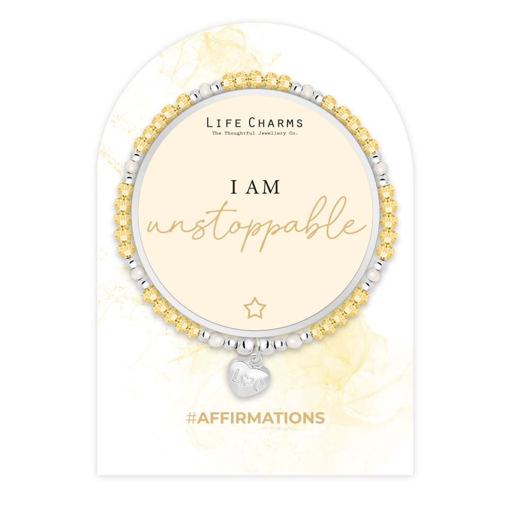Affirmation bracelet - I am unstoppable