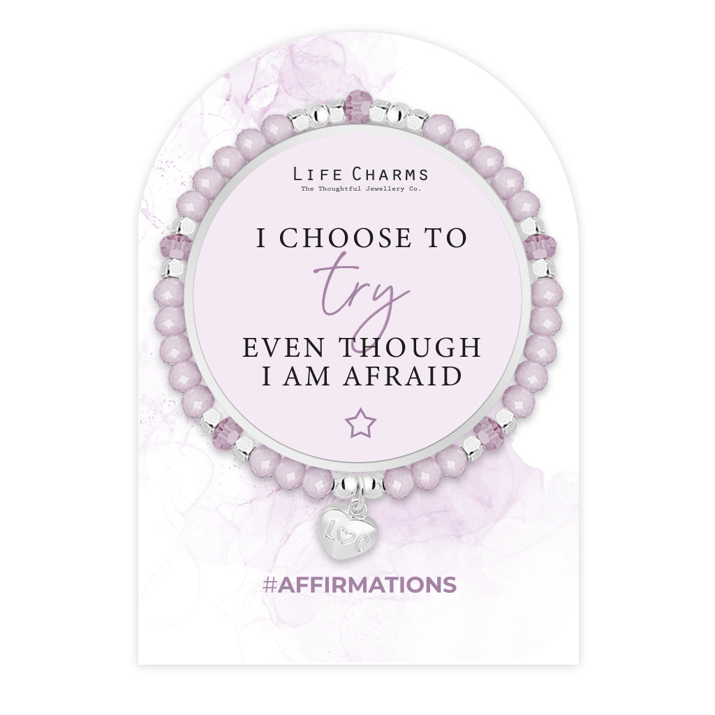Affirmation bracelet - I choose to try