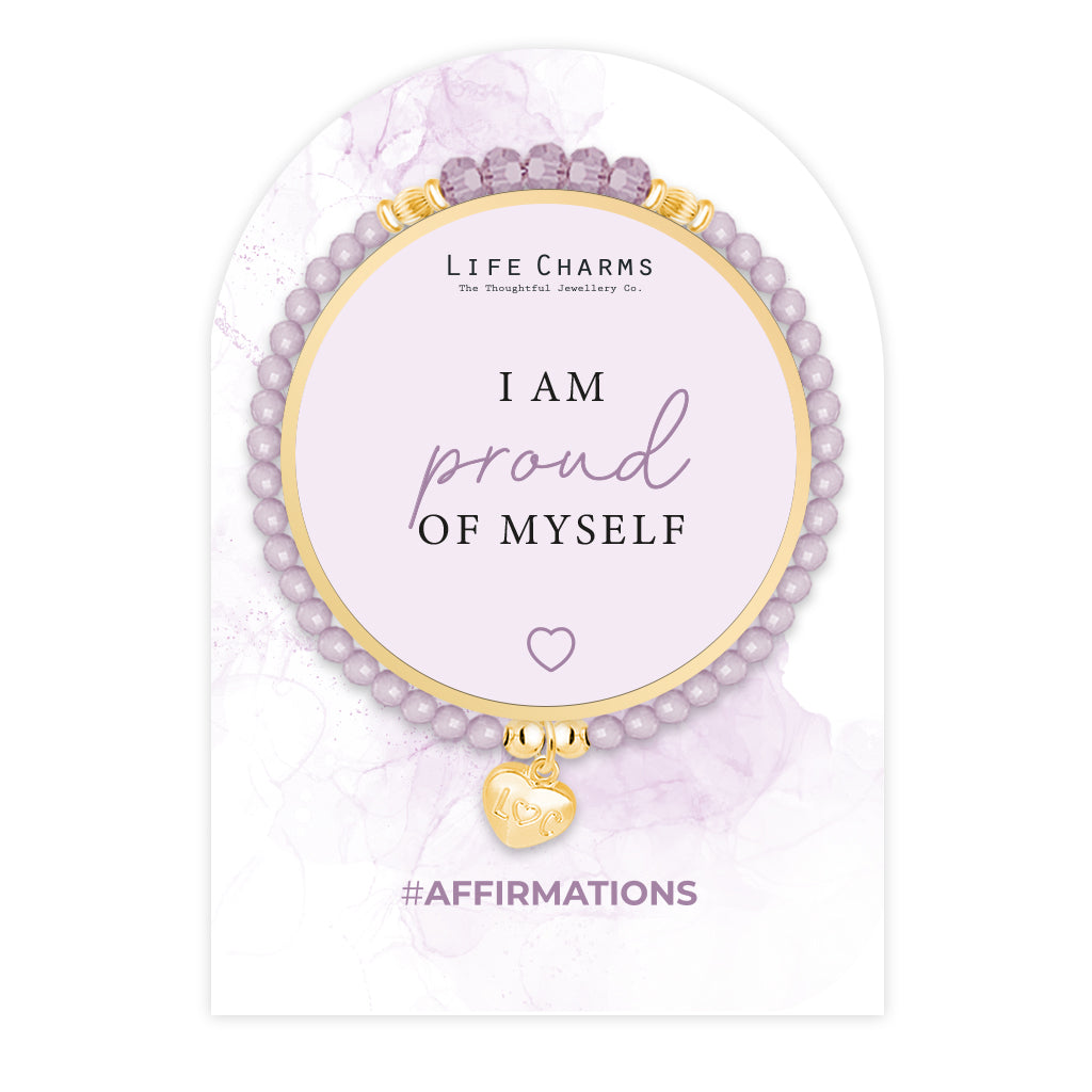 Affirmation bracelet - I am proud of myself