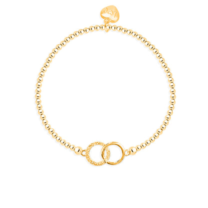 Entwined circle bracelet in gold