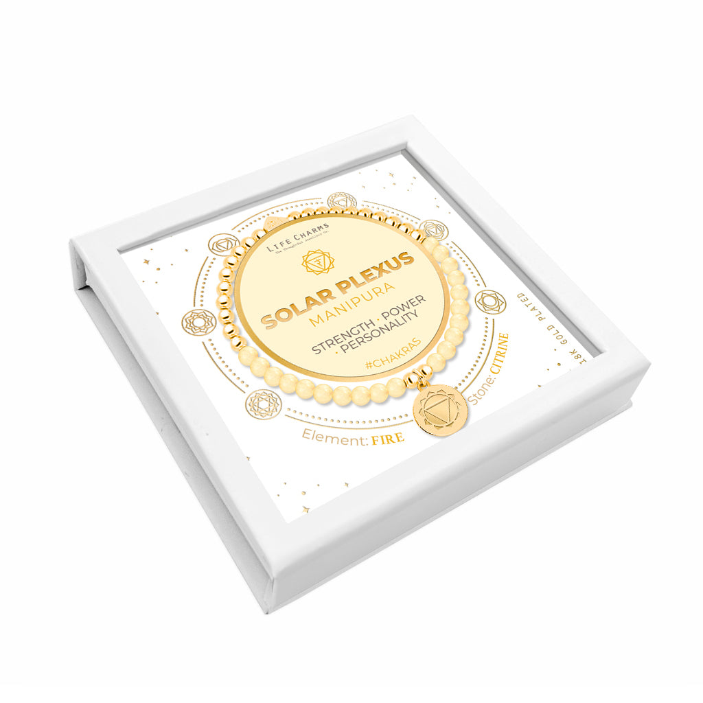 Solar Plexus chakra citrine bracelet in gold