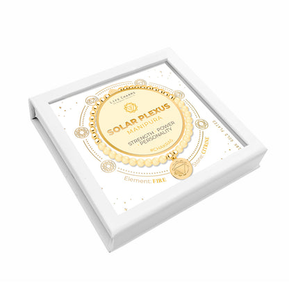 Solar Plexus chakra citrine bracelet in gold