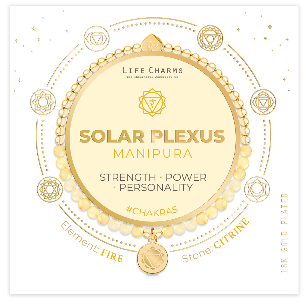 Solar Plexus chakra citrine bracelet in gold
