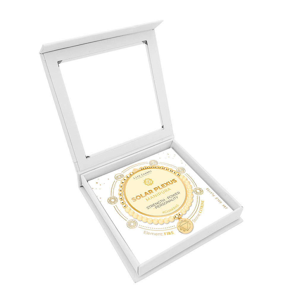 Solar Plexus chakra citrine bracelet in gold