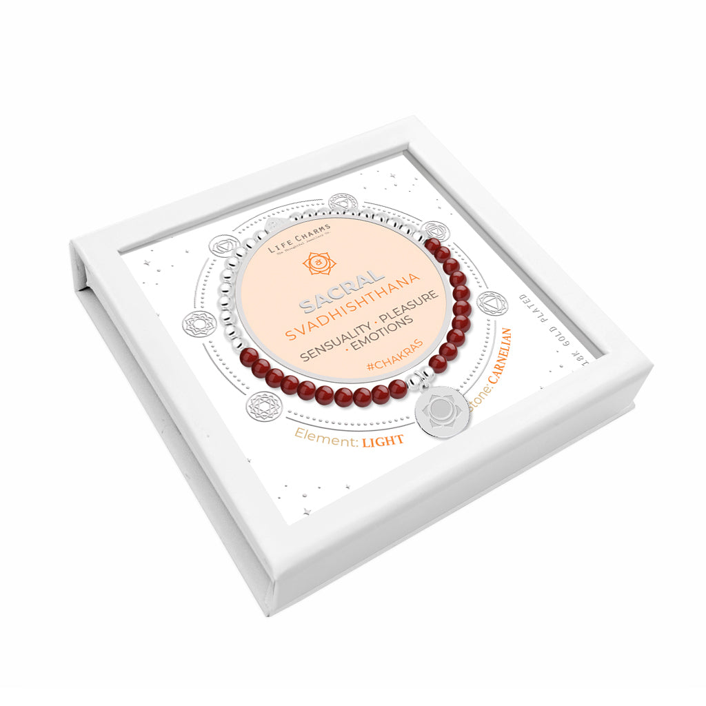 Sacral chakra carnelian bracelet