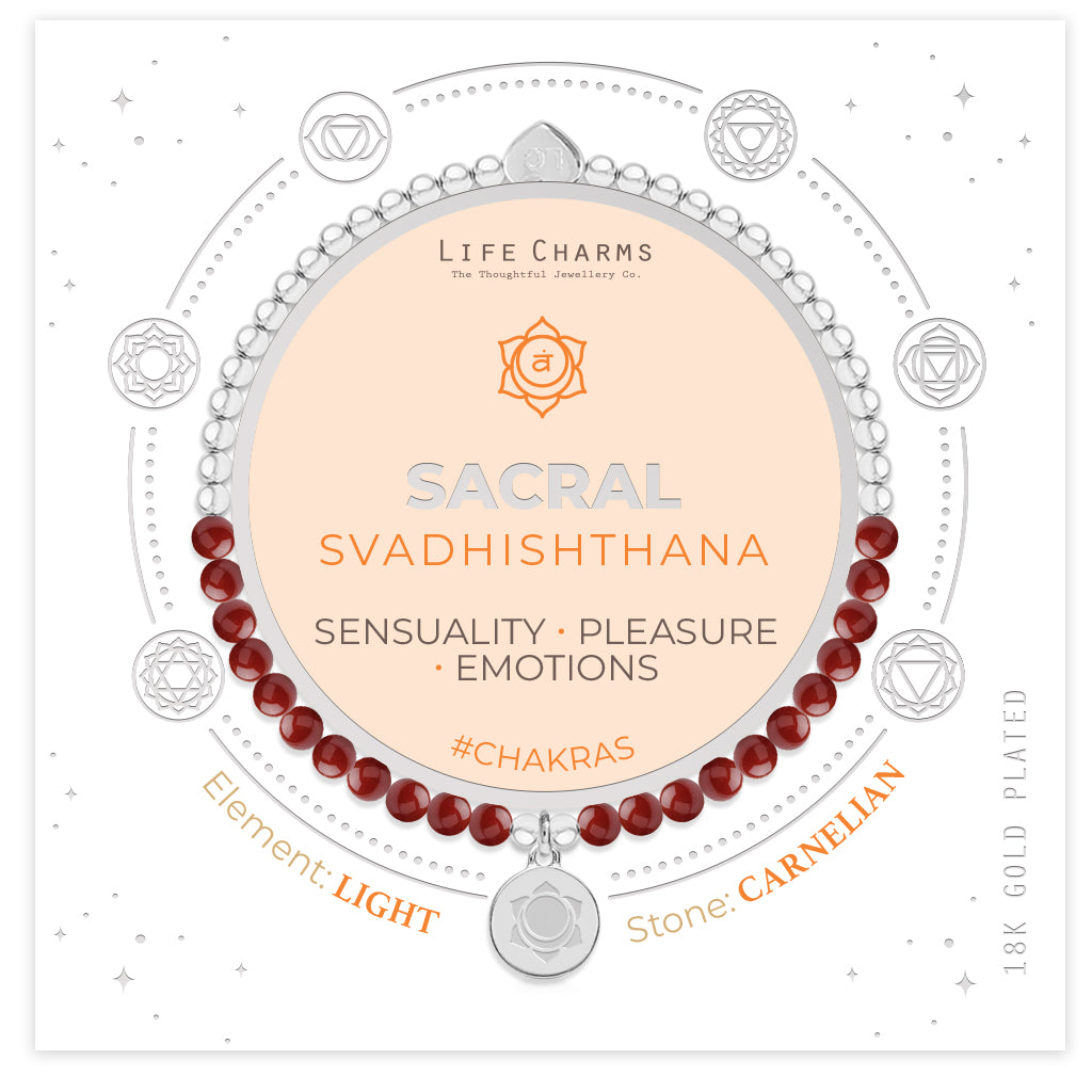 Sacral chakra carnelian bracelet