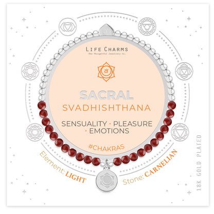 Sacral chakra carnelian bracelet