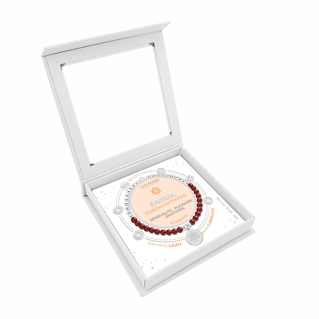 Sacral chakra carnelian bracelet