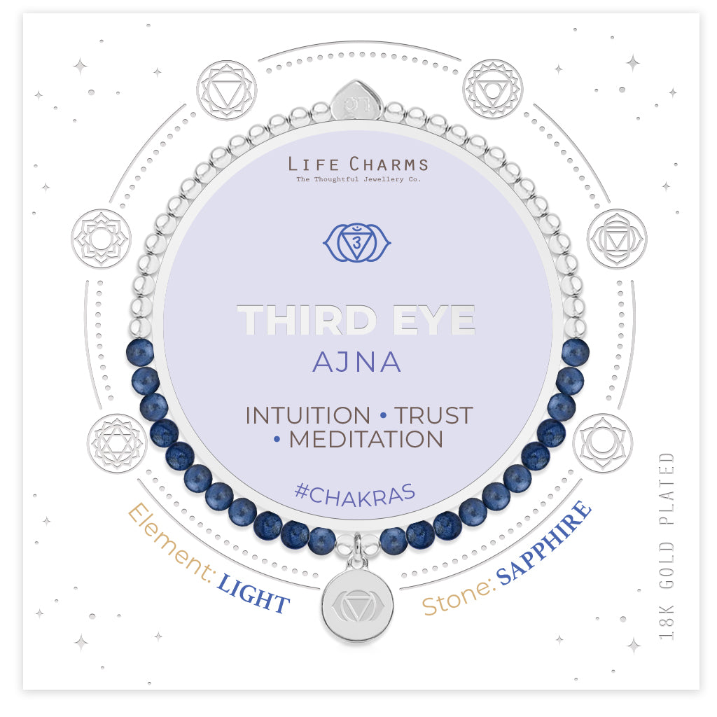 Third Eye chakra sapphire bracelet
