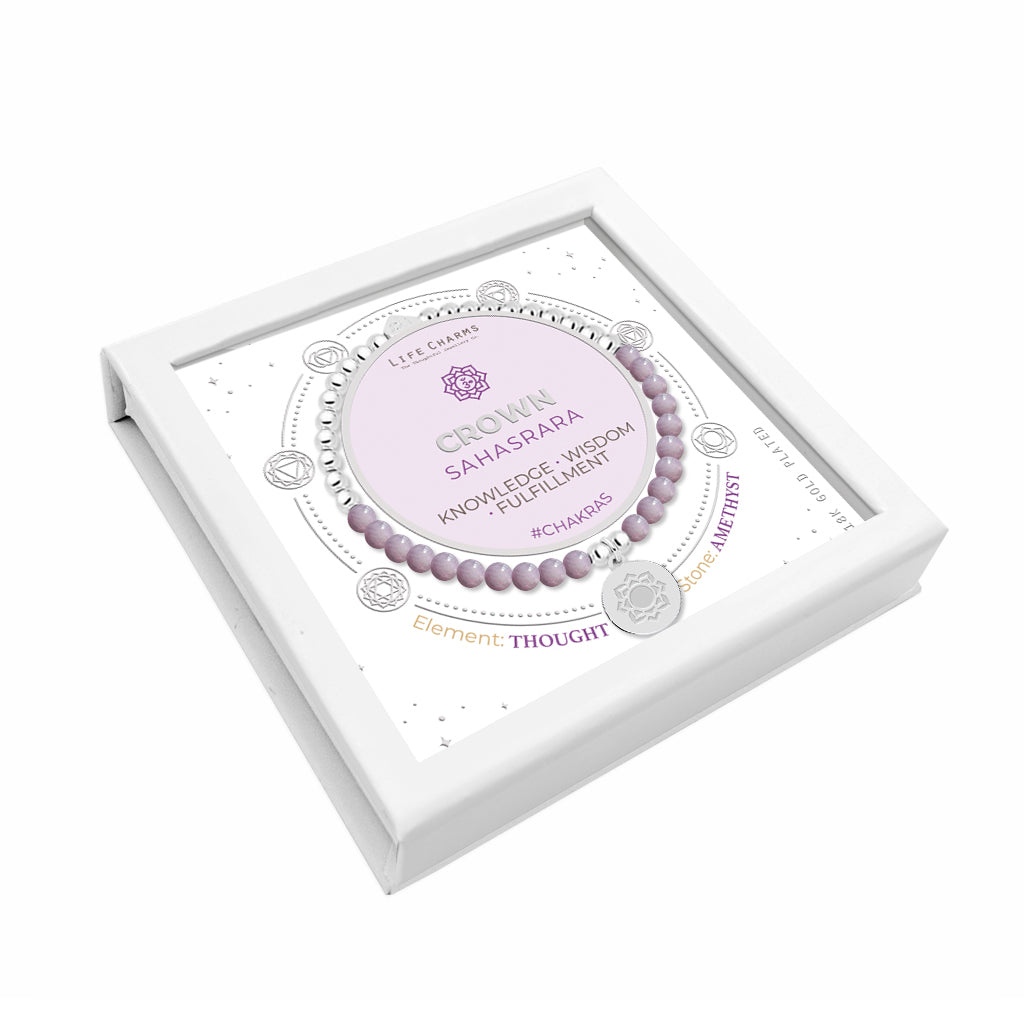 Crown chakra amethyst bracelet