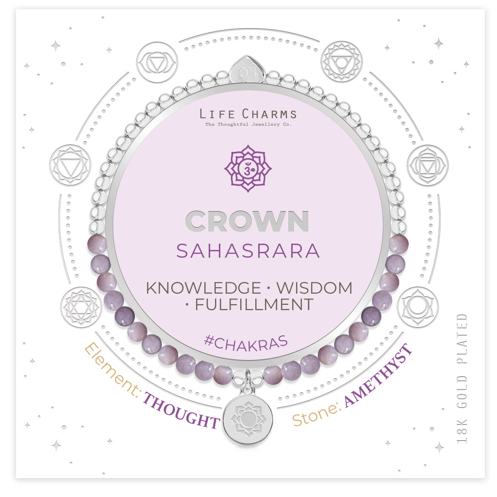 Crown chakra amethyst bracelet