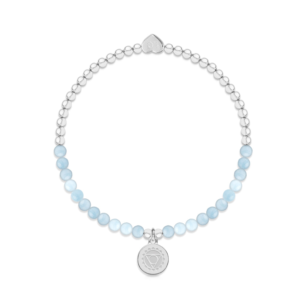 Throat chakra aquamarine bracelet