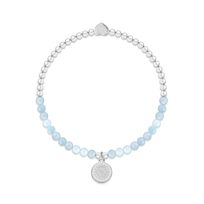 Throat chakra aquamarine bracelet