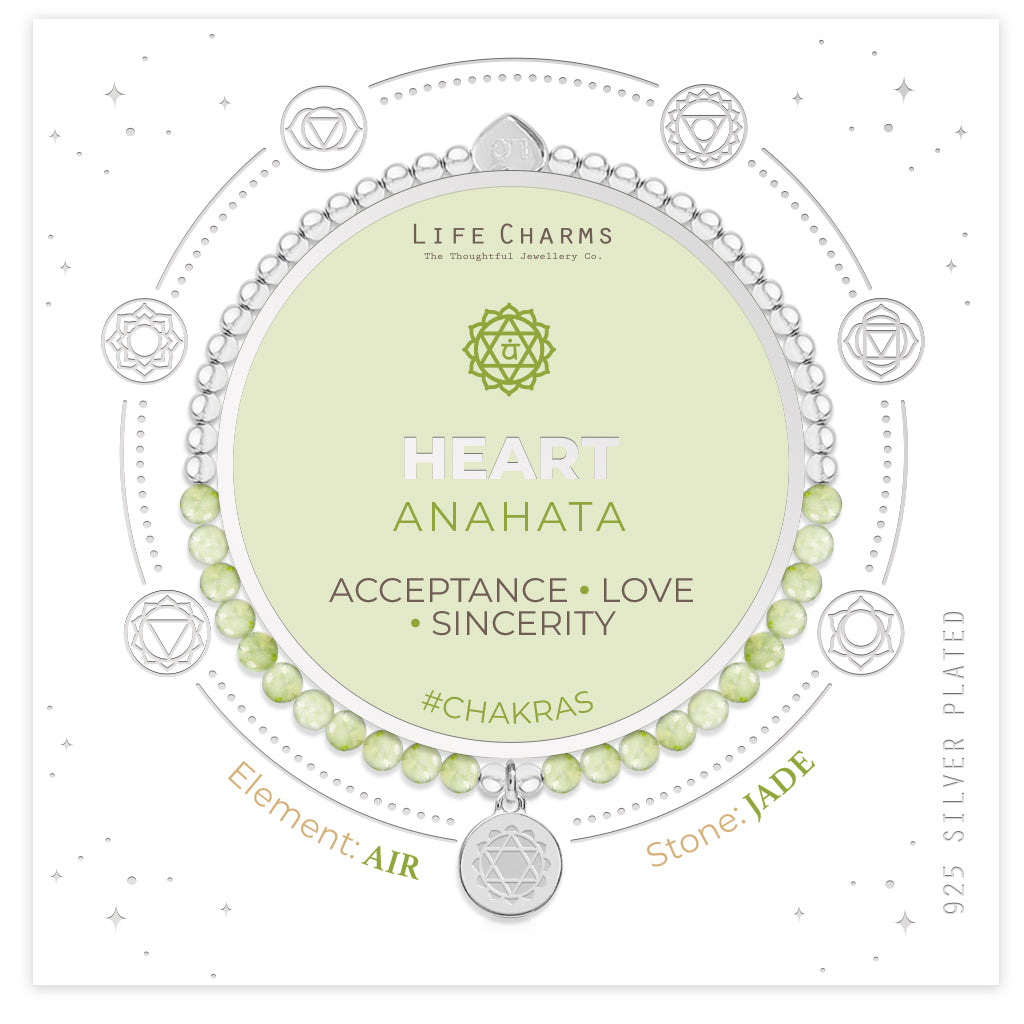 Heart chakra jade bracelet