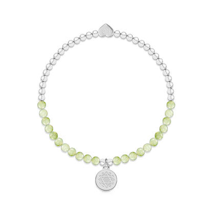 Heart chakra jade bracelet