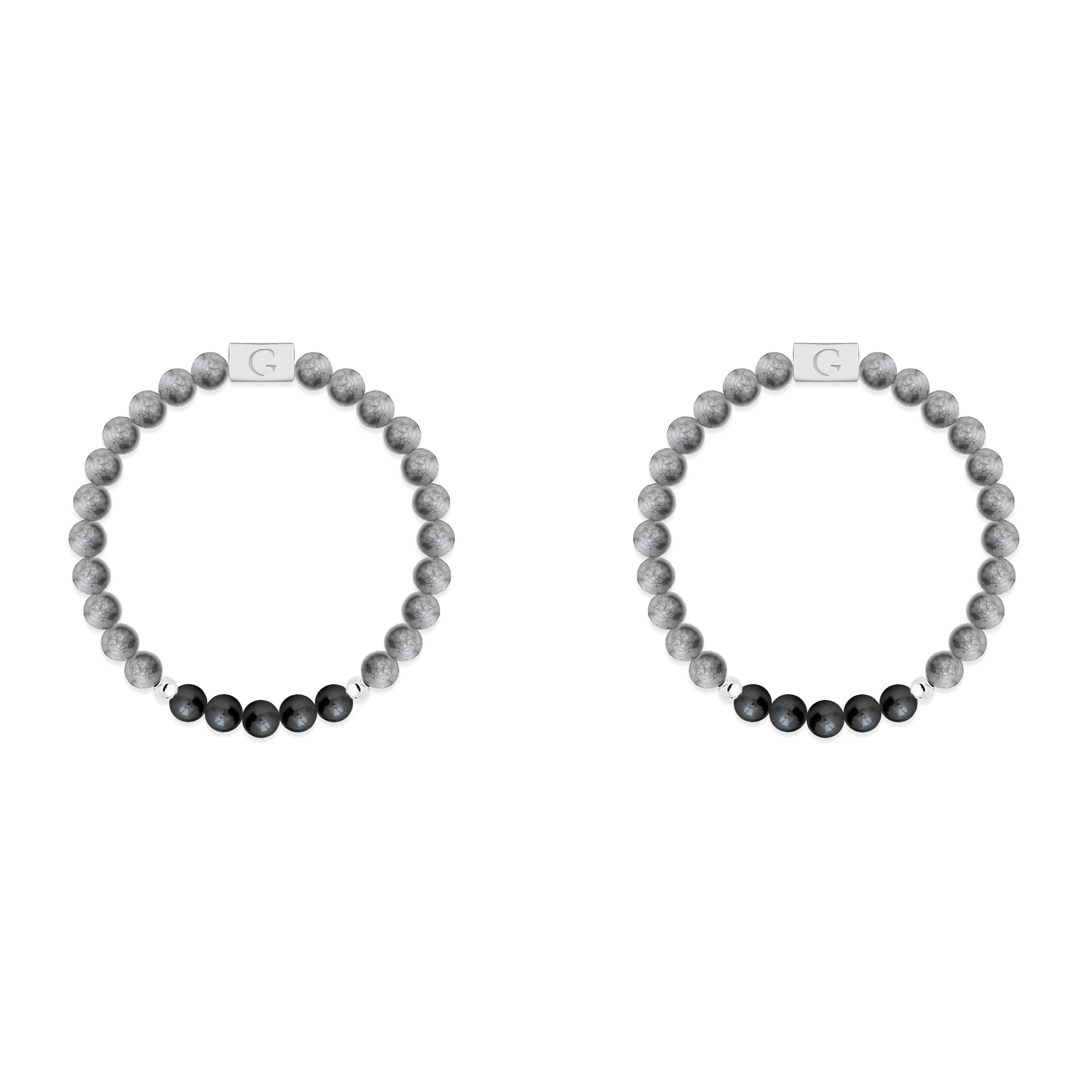 Grandad &amp; Grandson semi precious stones bracelet set