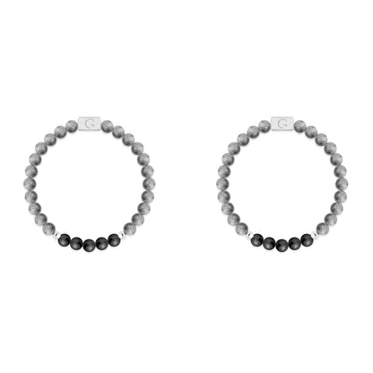 Grandad &amp; Grandson semi precious stones bracelet set