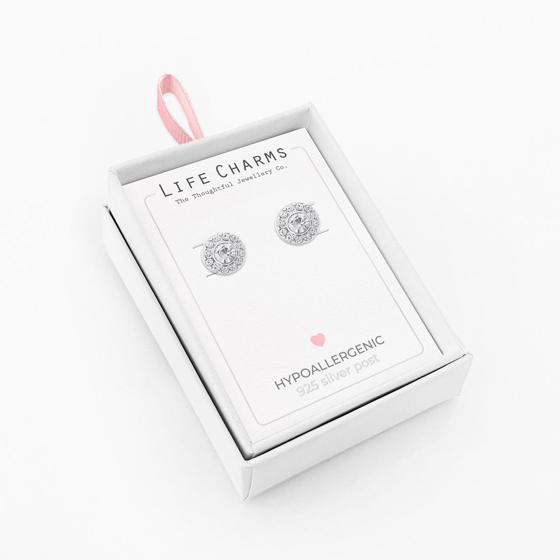 Round silver studs