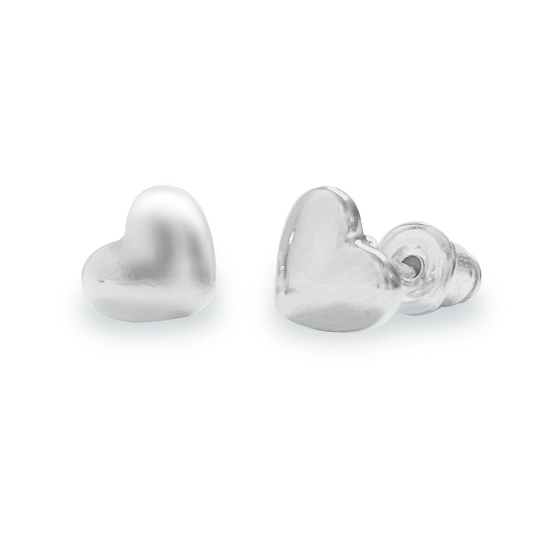 Heartfelt silver studs