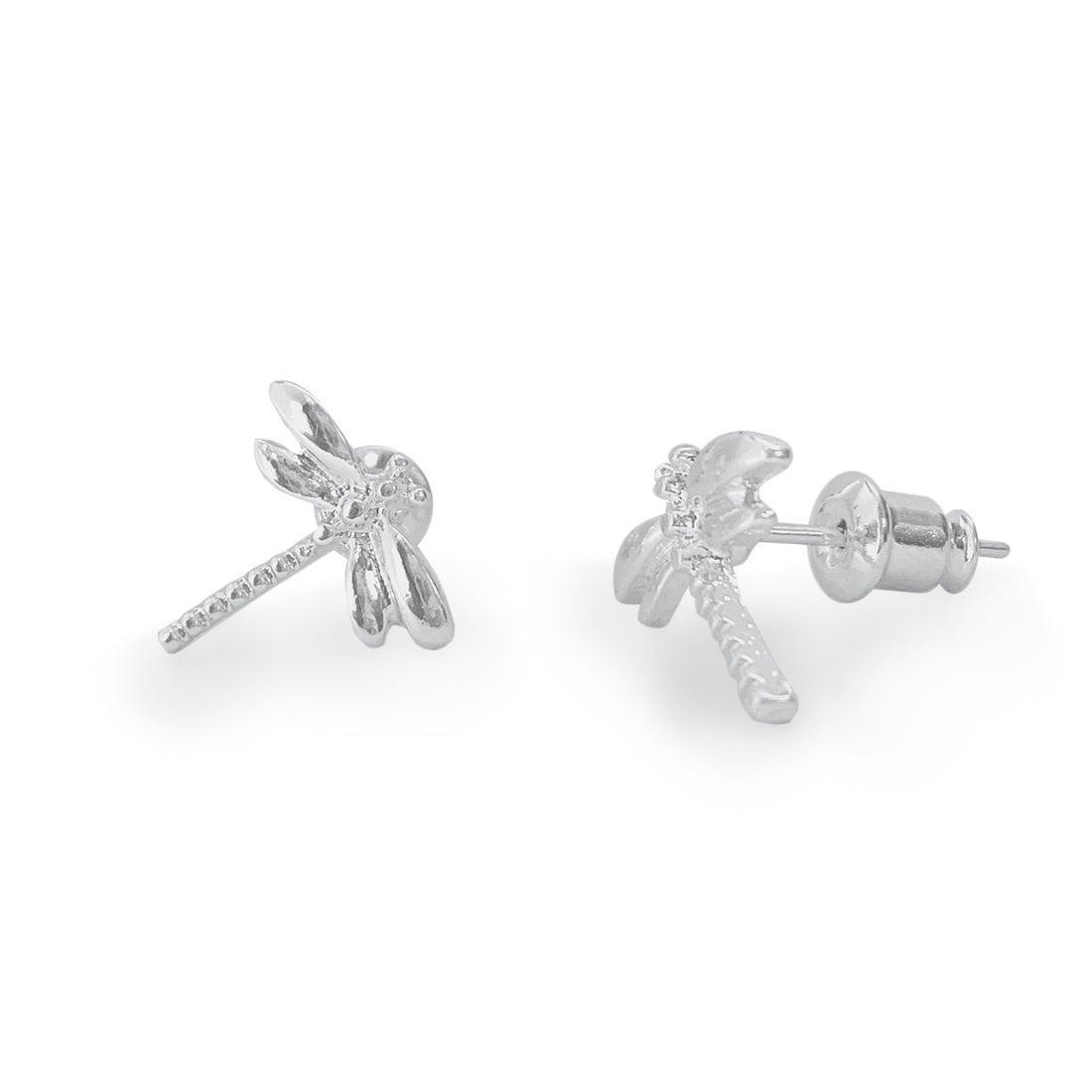 Dragonfly silver studs