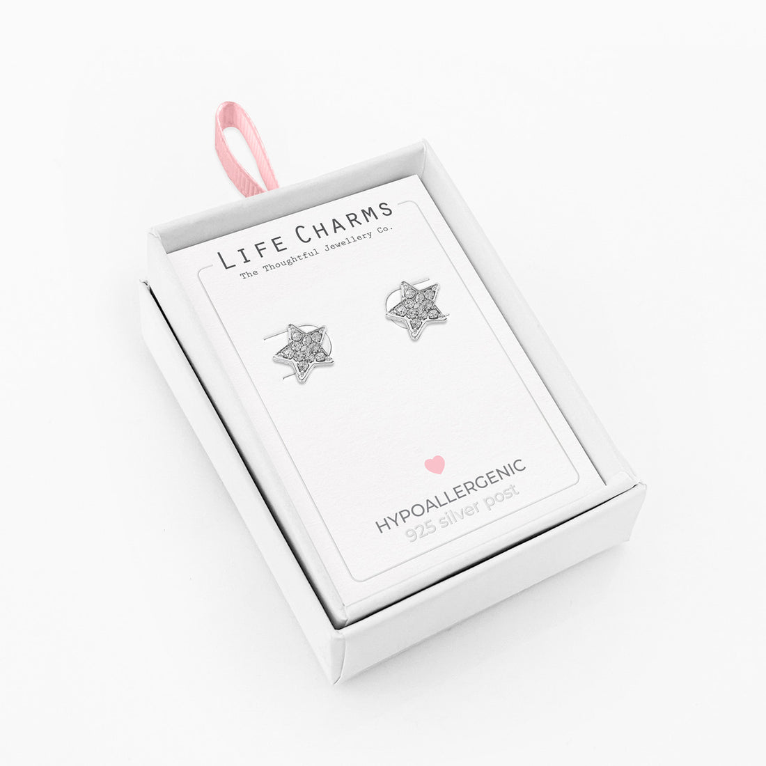 Sparkly crystal silver studs