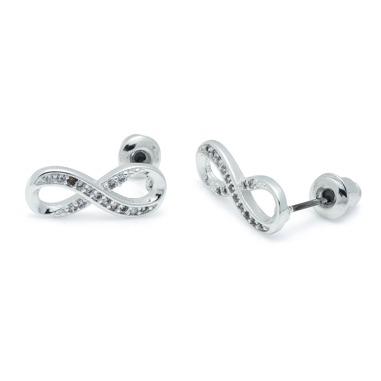 Infinity silver studs