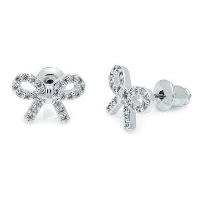 Pretty bows silver studs
