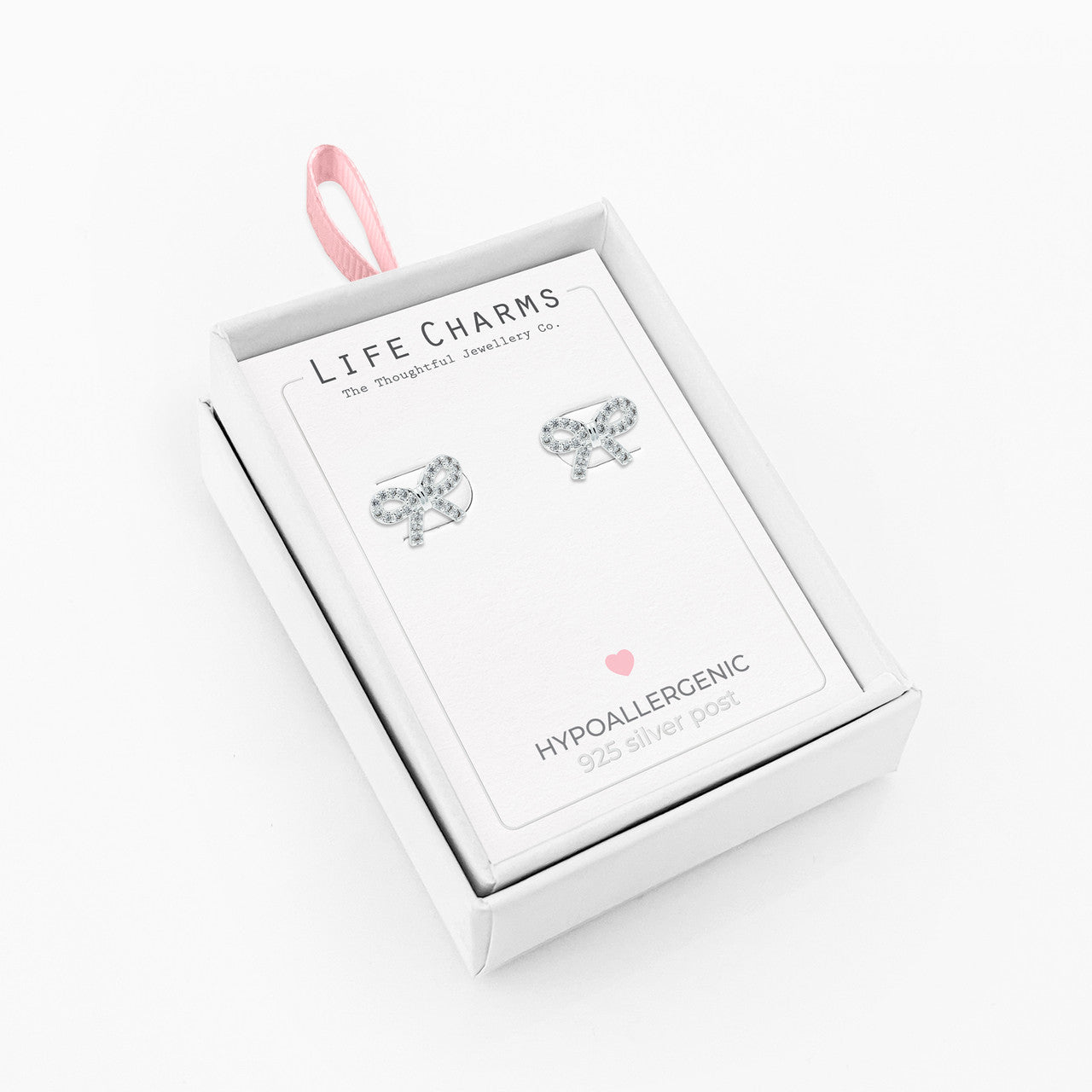 Pretty bows silver studs