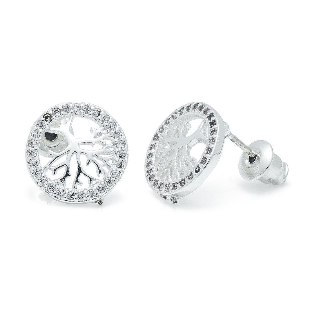 Tree of life silver studs